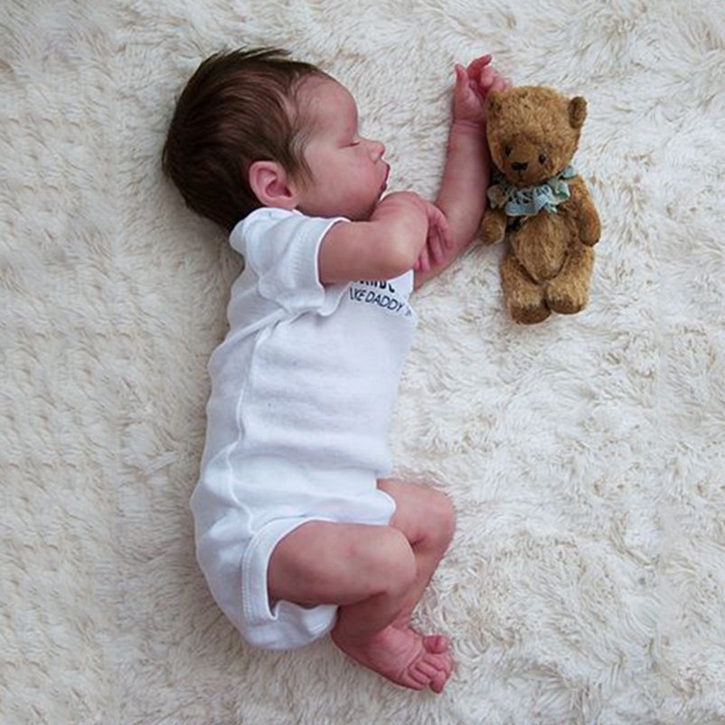 Realistic Full Body Silicone Reborn Baby Doll – Sleeping Newborn Edition