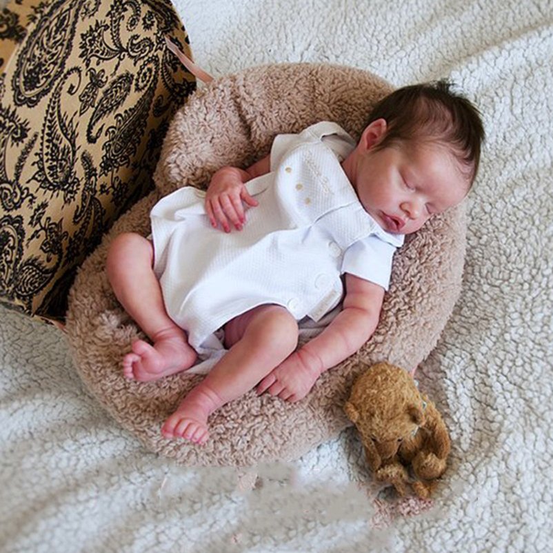 Realistic Full Body Silicone Reborn Baby Doll – Sleeping Newborn Edition